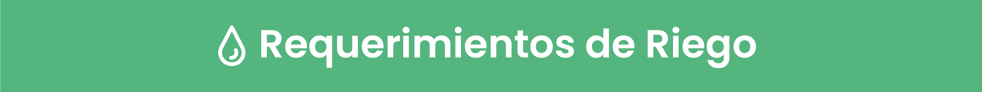 Requerimientos de Riego