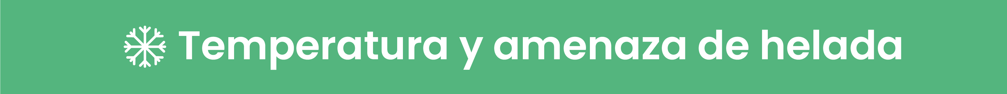 Temperatura y amenaza de helada